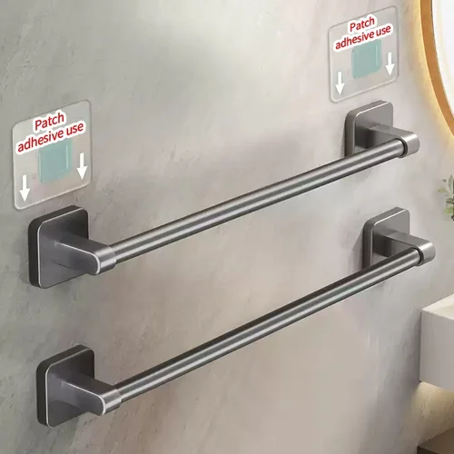 Imagen 1 del producto No es necesario perforar paredes para instalación, toallero de baño/gancho/toallero/estante de trapo de cocina, accesorios de baño
