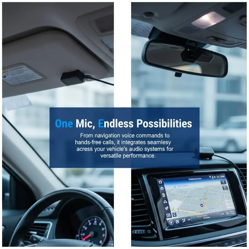 Car Audio Clip Microphone 3.5mm Jack Plug Wired External Mini Mic Overhead Console For Golf Aftermarket Android Multimedia