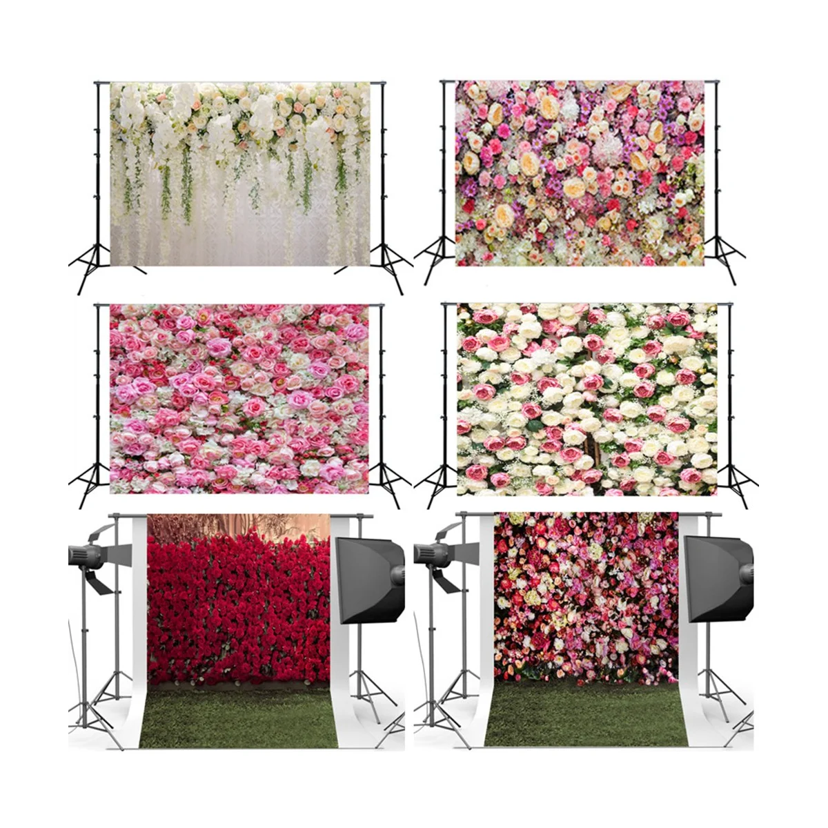 

Multifunctional Flower Wall 210X150cm Photography Backdrop Rose Wedding Party Decoration 3D Photography Backdrops, H1