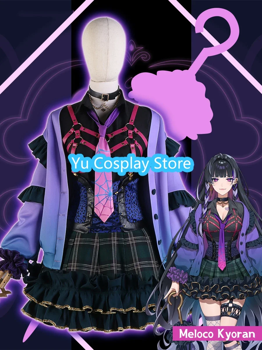 XSOLEIL Vtuber Meloco Kyoran Cosplay Kostüm Frauen Nette Party Kleid Anime Kleidung Halloween Uniformen Nach Maß