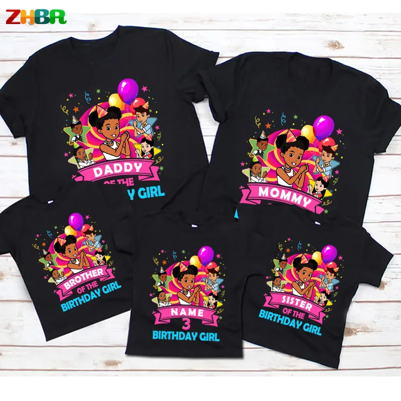 

Gracie Birthday Girl Shirts 5th Family Matching Outfits Personalized Name Birthday Party Shirt Girls Gracie Cute birthday shirt