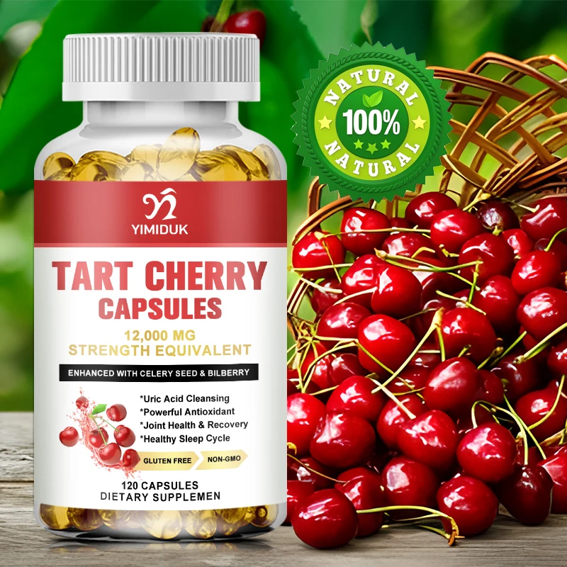 

Organic Tart Cherry Capsules For Joint Health, Sleep Support&Balanced Inflammation Enhance Physical&Mental Health