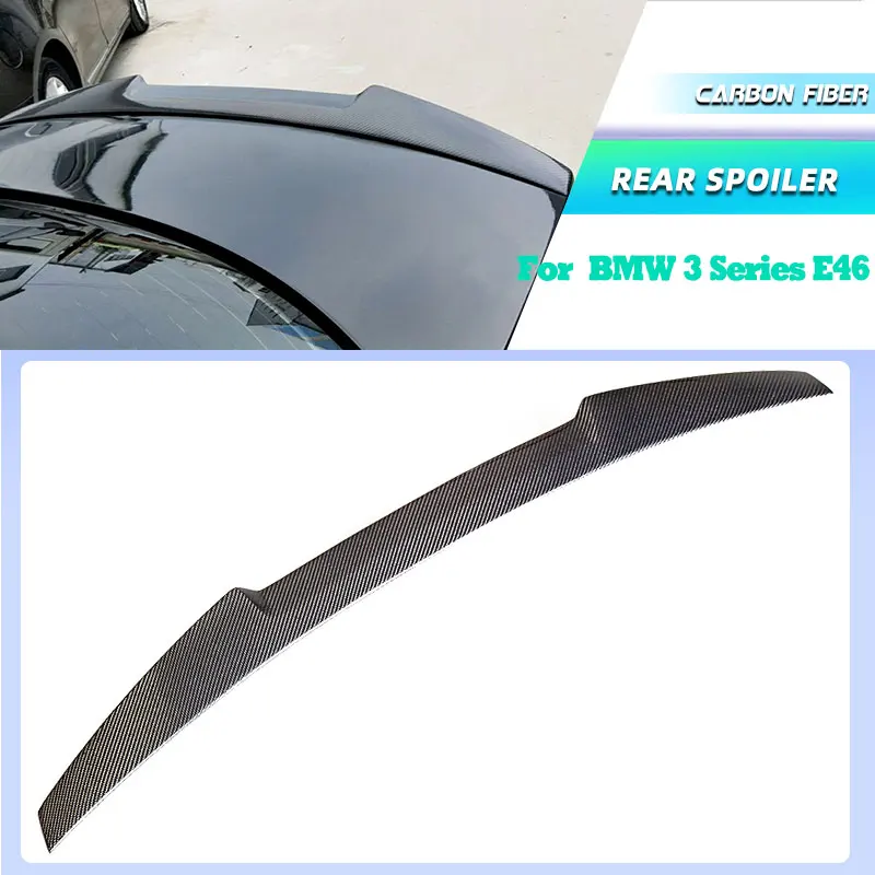 Full Carbon Fiber Car Rear Trunk Spoiler Wings for BMW 3 Series E46 328i 330i Sedan 1998-2005 Racing Rear Spoiler Boot Wing Lip