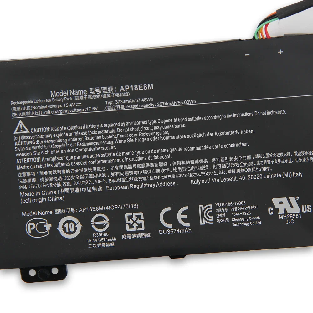 New Replacement Battery AP18E8M AP18E7M For Acer Aspire 7 A715-74 AN715-51 A715-74G NITRO 5 AN515-43-R1AE 54-521N PH317-53-52XX