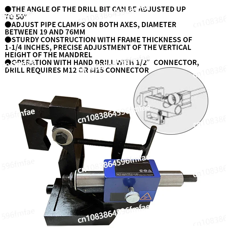 Pipe Cutter PNM1-1/2 Aluminum Steel Suitable for Slotting Machine Drill Bit Angle Adjustable CNC Machining Steel Frame