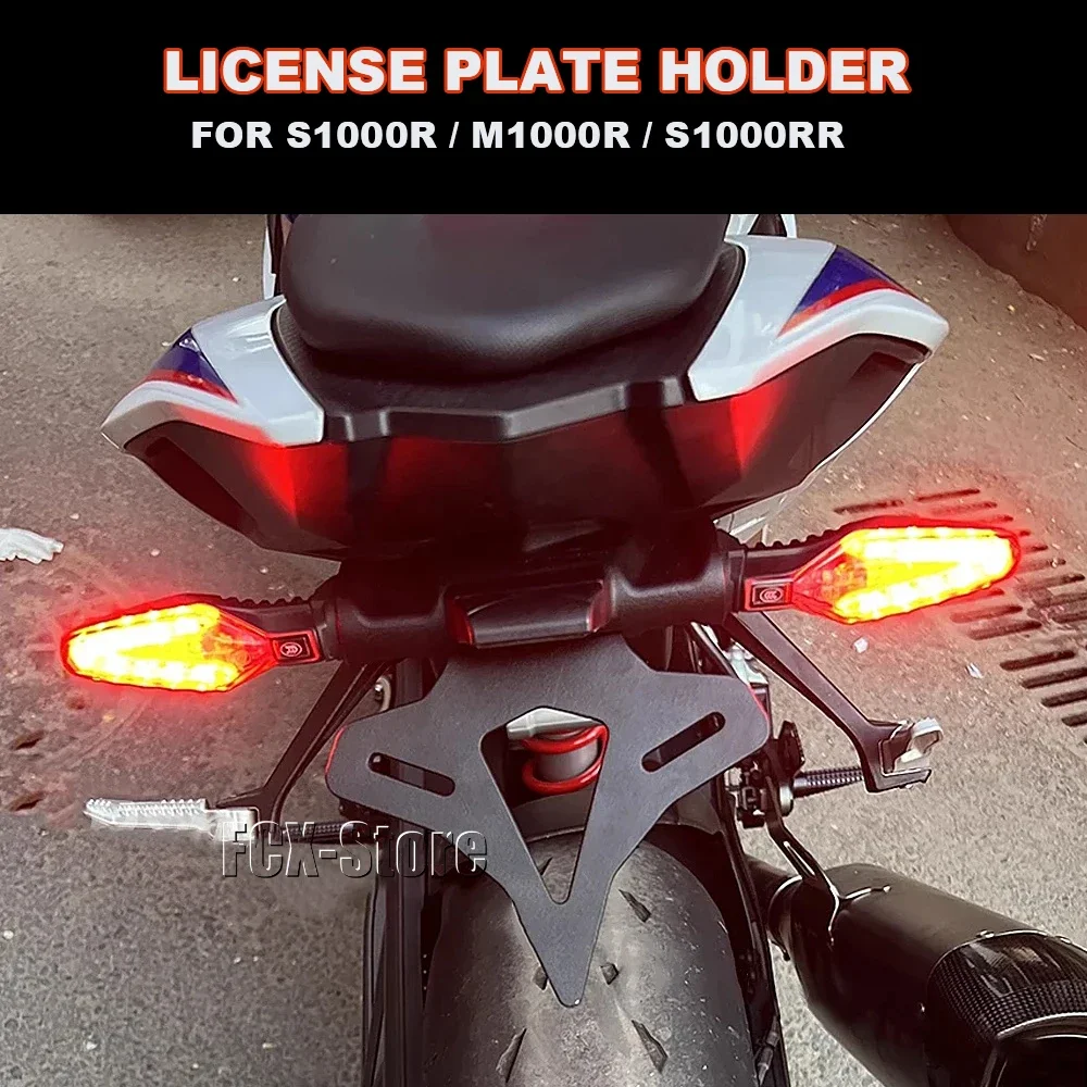 

Motorcycle For BMW s1000r S1000R 2021-2023 Rear Tail License Plate Holder LED Light S 1000 RR S1000RR 2019-2022 M1000R 2019-2023