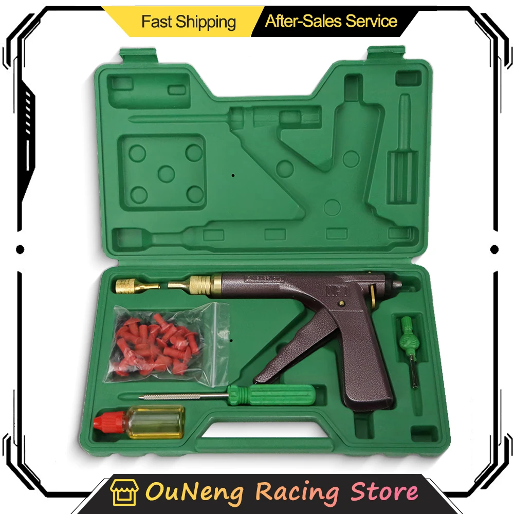 

Auto Bike tubeless Tire Repair Puncture Plug Garage motorcycle Vacuum Tire Repair Gun Car Tire Block Air Leaking kit