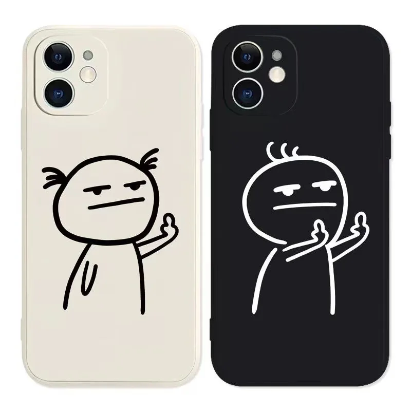 

Erect middle finge Phone case For Apple iPhone 14 13 12 11 Pro Max Mini X XS Max SE2 SE3 6 6s 7 8 Plus Straight edge phone case