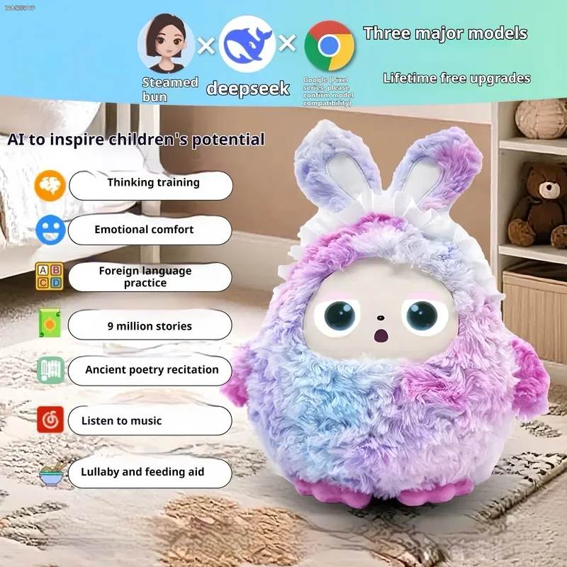 Ai inteligência artificial diálogo brinquedo de pelúcia complicado emocional robô inteligente eletrônico animal de estimação para meninas presente de halloween