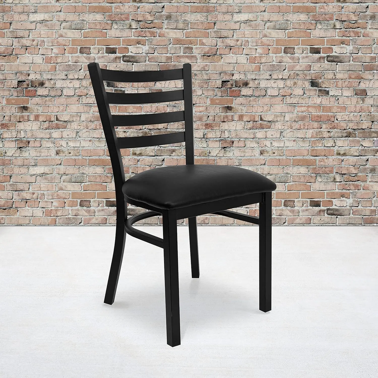 

2 Pa Bla Ladder Ba Metal Restaurant Chair - Bla Vinyl Seat