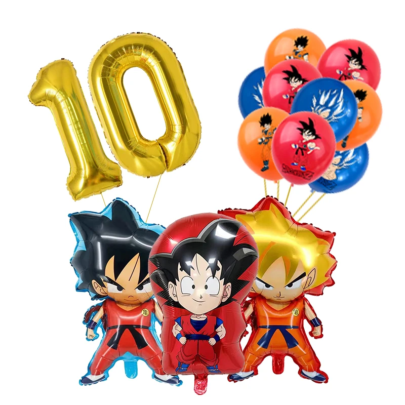 Anime Dragon topu Z doğum günü partisi süslemeleri Goku tema parti sofra kağıt bardak plaka maskeleri balon dekor malzemeleri çocuk Boy