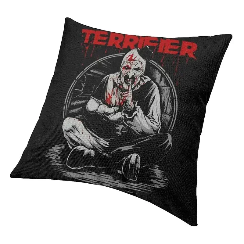 Terrifiers Movie Horror Art Slasher Halloween Cushion Cover Sofa Living Room Square Throw Pillow Case 40x40 Pillowcases