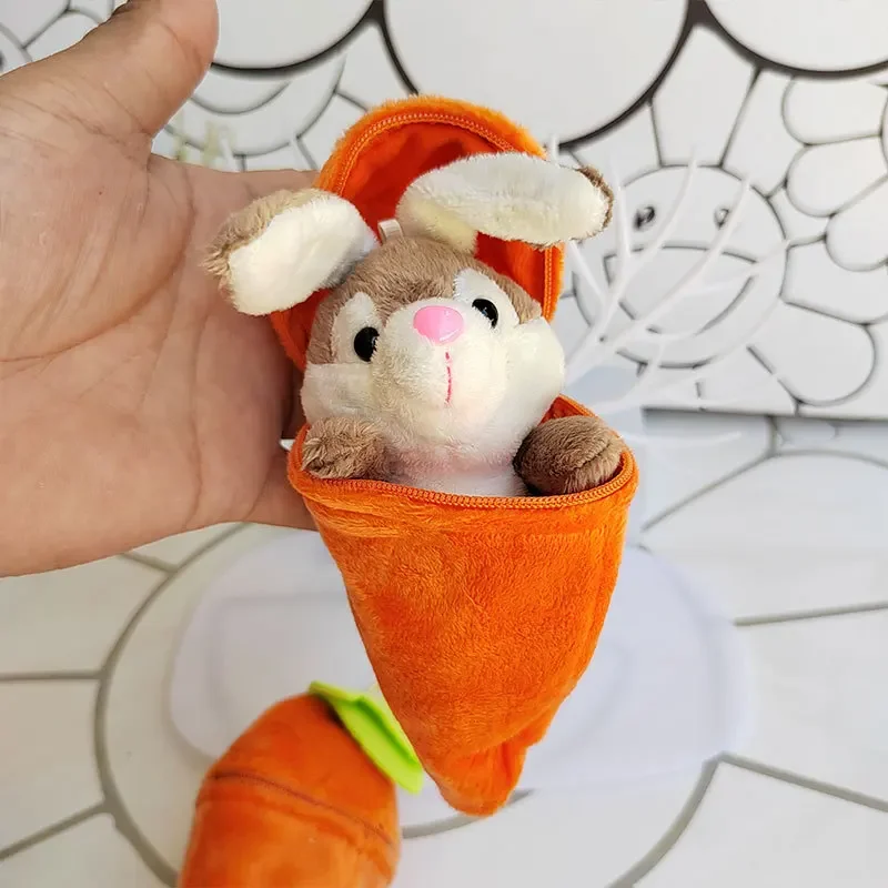 Cute Carrot Rabbit Pendant, Plush Toy, Bunny Doll, Bag, Pendant, Coin Purse, Doll Keychain