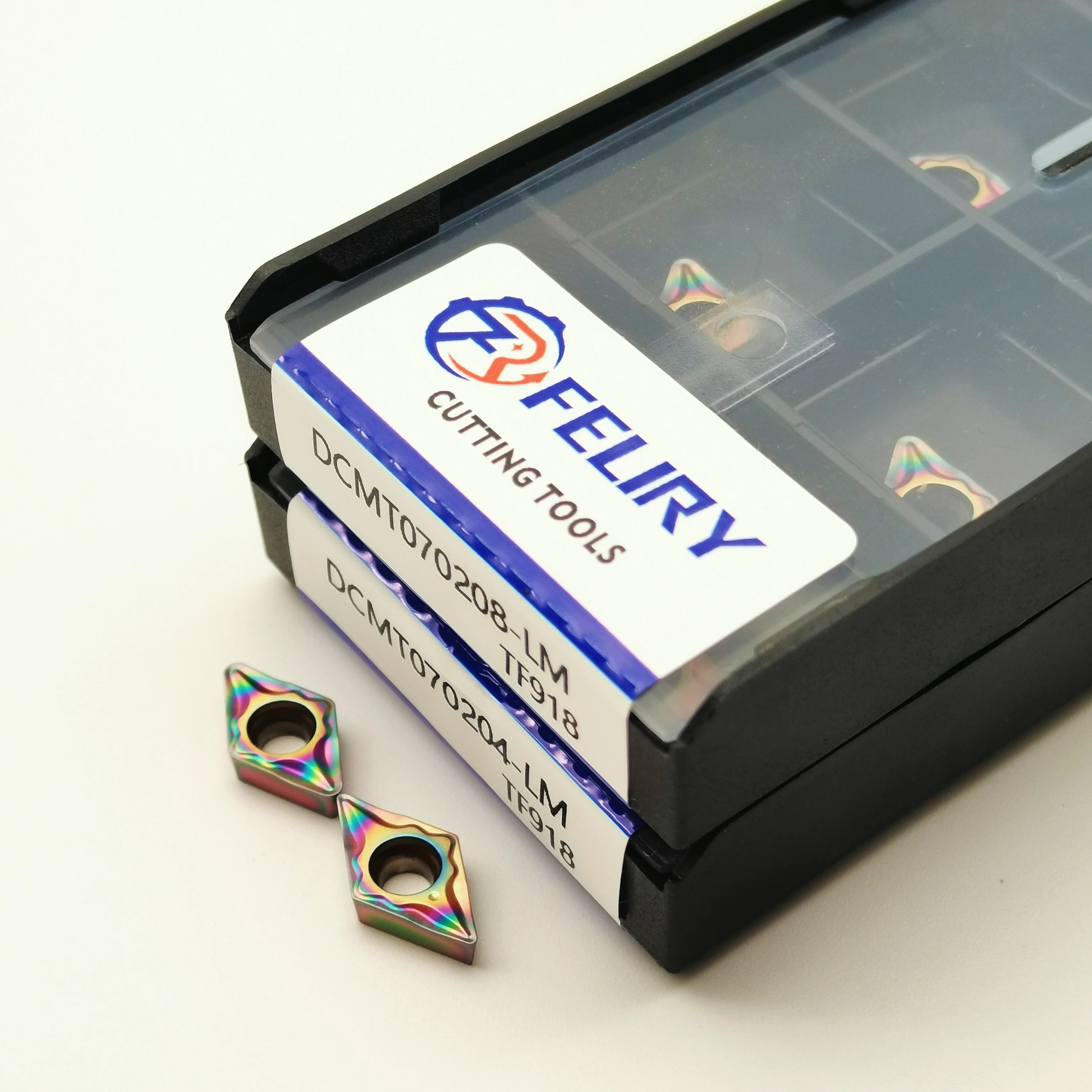 

10PCS High quality carbide DCMT070204 DCMT070208 DCMT11T304 DCMT11T308-LM TF918 tool can process hard steel quenched steel DCMT