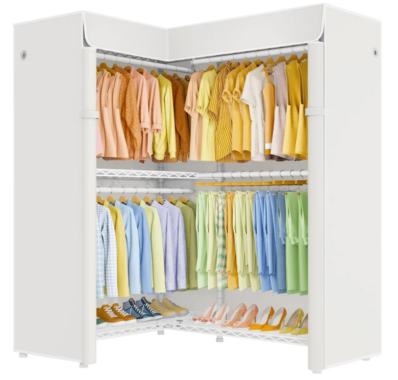 Freestanding Clothing Racks for Hanging Clothes，Heavy Duty Closet Organizer 43.4