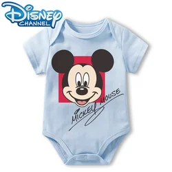 Baby Clothes Bodysuit for Newborn Infant Jumpsuit Boys Girls Disney Mickey Mouse Short Sleeves Romper Onesies 0 To 12 Months