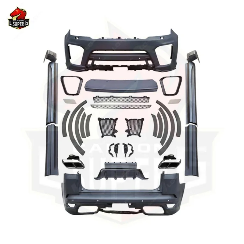 Full Set Body Kits for Range Rover Sport 2018-2022 Upgrade to SVR Style Body Kit with Car Bumper Grille Side Skirts Fender - Image 6