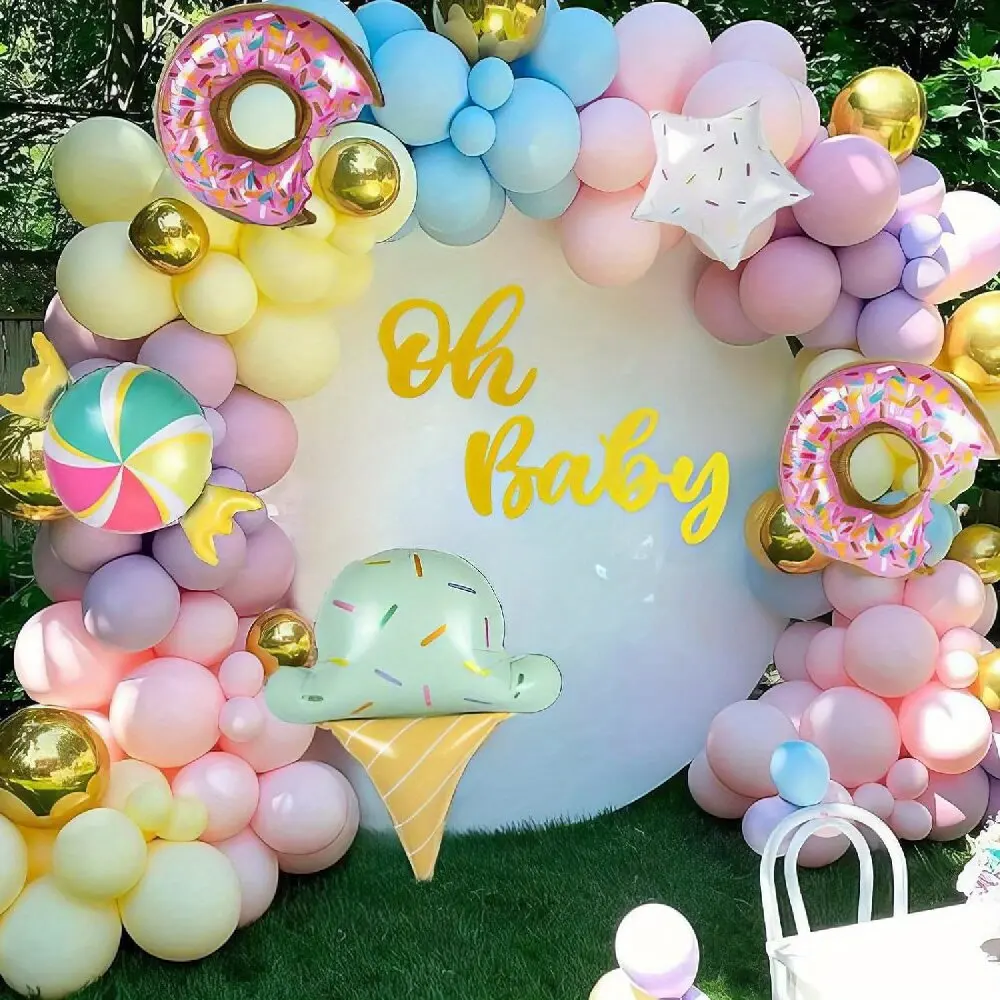 30 قطعة بالونات لاتكس ملونة مع مخطط ألوان معكرون لتزيين حفلات أعياد الميلاد وحفلات الزفاف وحفلات التخرج