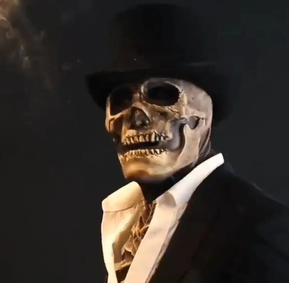 Halloween Latex Mask Skull Mask Horror Decoration Full Head Helmet Movable Jaw Masque Gifts Party Costume Exorcist scary mask