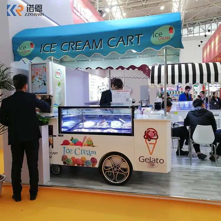 Ice Cream Tricycle Freezer Refrigerated Kiosks Food Trolley Cart Ice Cream cart/commercial Freezer Ice Cream Van