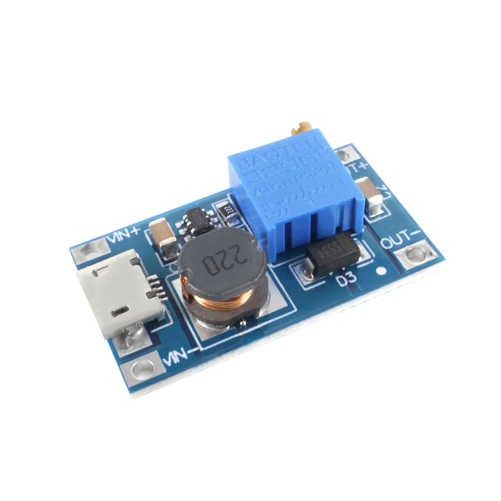 1-10pcs MT3608 DC-DC Step Up Converter 2V-24V to 5V-28V 2A Adjustable Boost Module Micro USB Type-C High Efficiency for Arduino view 4