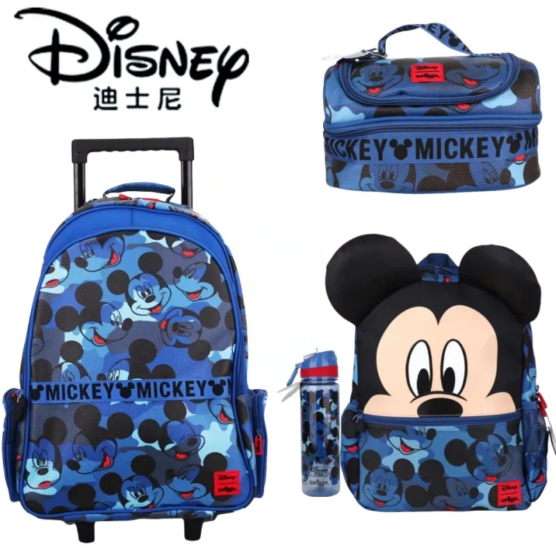 Disney Mickey Smiggle popularne tornistry damski plecak na kółkach Mickey plecak dziecięcy Case torba na lunch zestaw plecaków prezenty