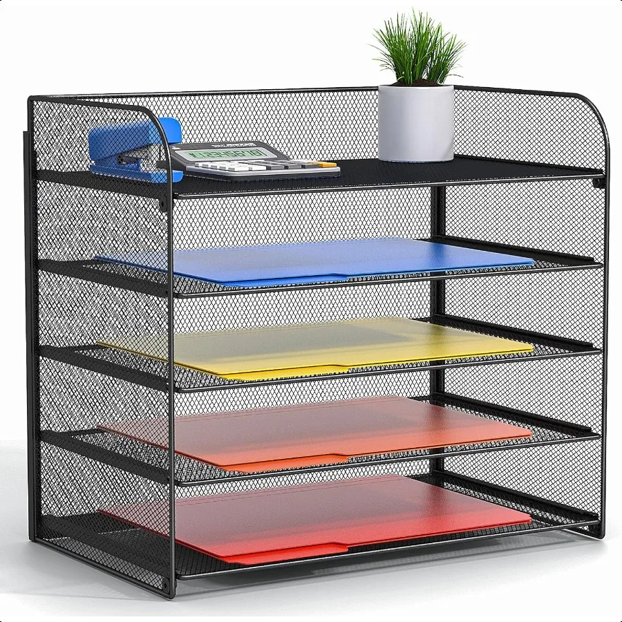 

Legal A4 5 Tier Paper OrganizerPaper Tray Organizer for Desk Letter Size File Holder Sorter File Folders Shelf Organizer for Of
