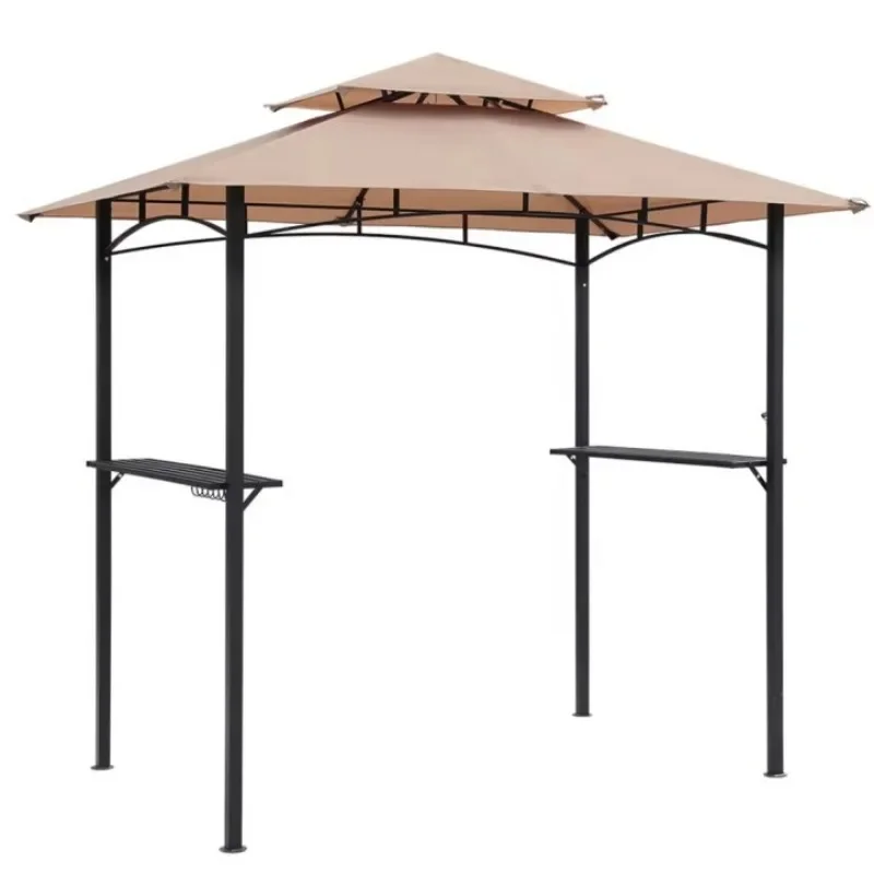 Garden household barbecue easy installation small tent outdoor oven sunshade rainproof canopy wrought iron canopy