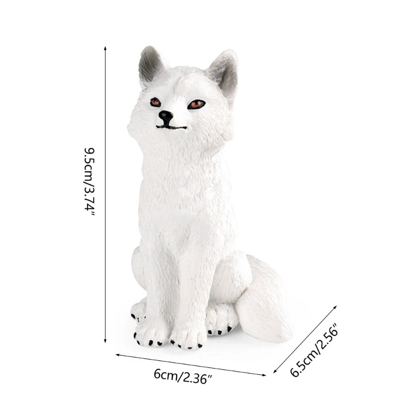 WildLike Foxes Model Figure Realistic Animal Statue Foxes Figurine Statue SafariZoo BoutiqueStore Science Classroom Award