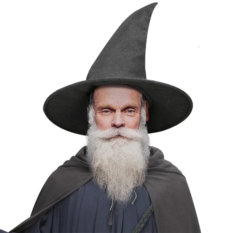 Gandalf For Adult Mithrandir Retro Gray Color Sorcerer Wizard Sorting Hat Halloween Cosplay Prop MN1