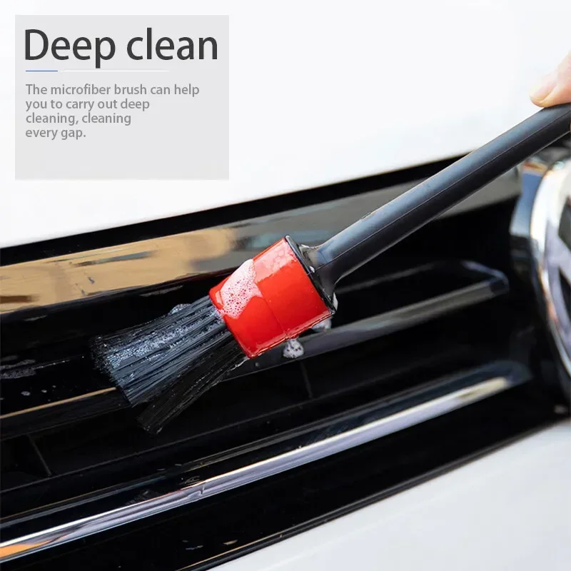 5Pcs Car detail brush set Car dashboard air conditioning outlet wheel brush car interior cleaning tool