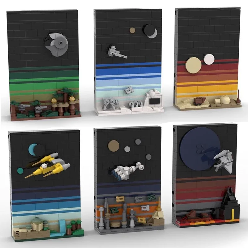 Bricklink Ideas Star Movie Treks Planet Serie Tales of the Space Age Postcard 21340 Sets Building Blocks Kid Toys Christmas Gift