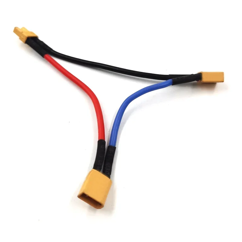 Extensão do cabo do conector da bateria paralela, Separador Y e O, Adaptador de plugue com fio Awg para RC FPV Xt30 T Plug