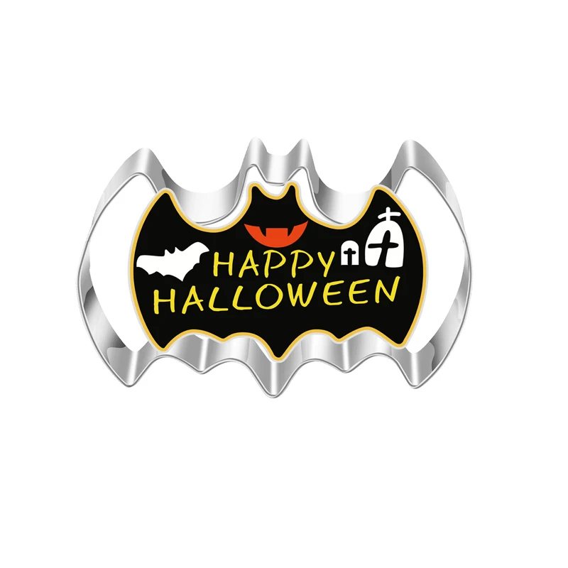 Halloween Pumpkin Cookie Cutter Stainless Steel Biscuit Knife Baking Fruit Kitchen Tools Mold Embossing Printing