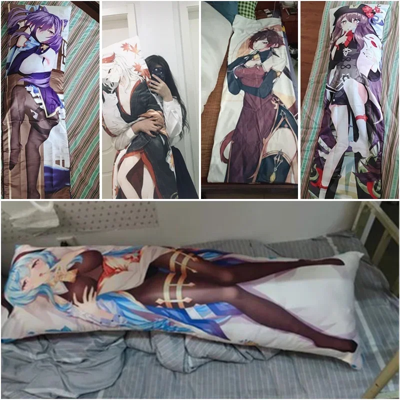 Genshin Impact Dakimakura Pillowcase Anime Genshin Pillow Xiao Tartaglia Keqing HuTao Body Pillow Cases Otaku Bedding Pillows