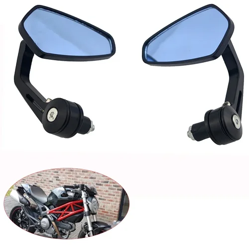 Imagen 2 del producto 2 uds motocicleta Cruiser Chopper ATV aluminio 7/8 ''22mm extremo de barra espejo retrovisor lateral para BMW Ducati Aprilia Victory Accesorios