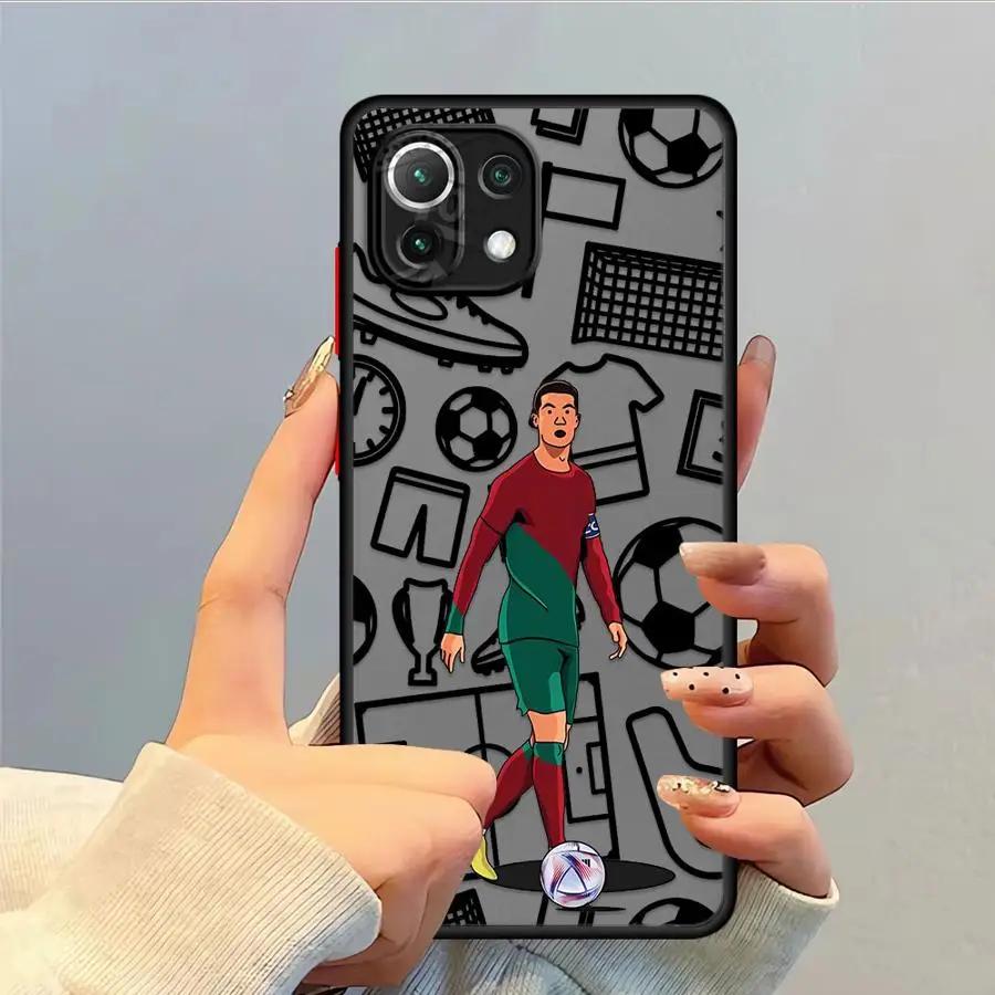 غطاء خلفي للهاتف لهاتف Xiaomi Mi 12x 10T 13 11 Lite 14 13 Pro 12T 11T كارتون كرة قدم رياضي رائع