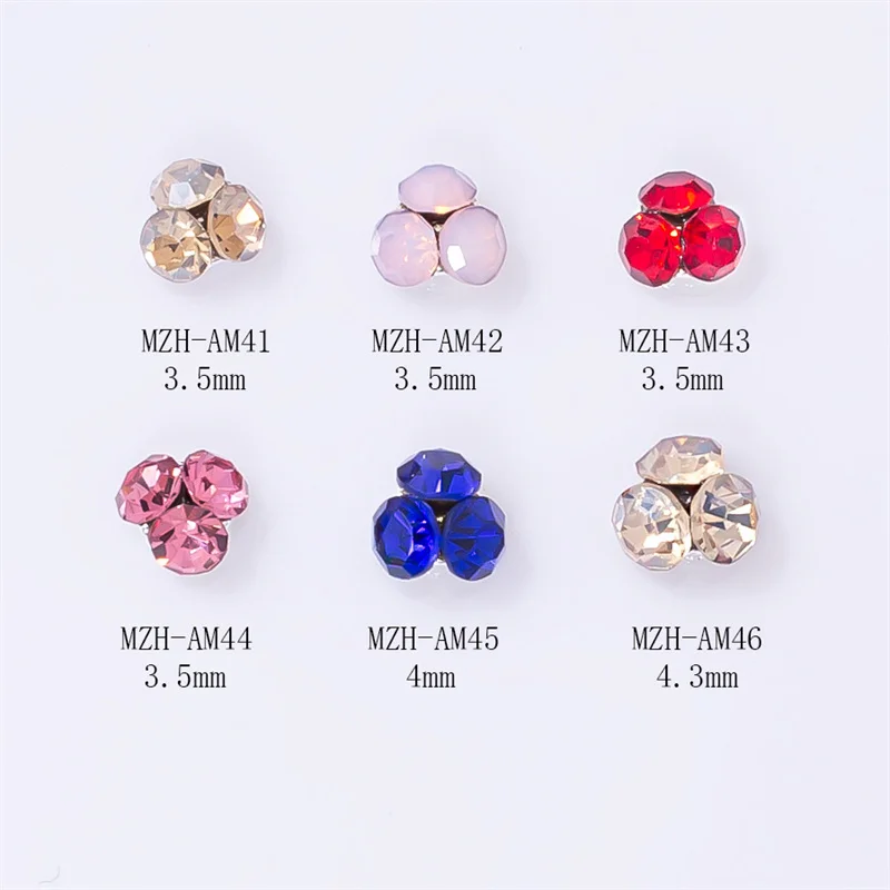 

10pcs/lot Nail Charms Mini Pile Drilling Stones For Manicure Decoration Nail Jewelry Parts Nail Art Accessories Figures For Nail
