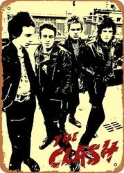 The Bands The Clash Metal Tin Sign Poster Vintage Art Wall Decor 12 x 8 inch