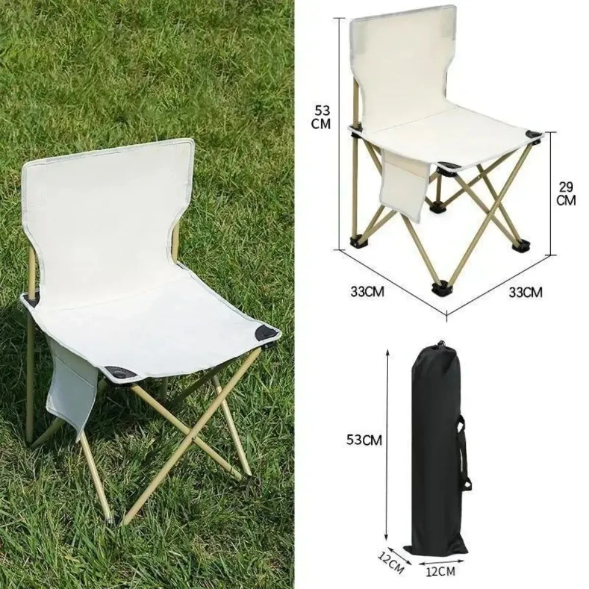 Camping Foldable Chair Outdoor Portable Fishing Chairs High Load Bearing Durable Oxford Cloth Outdoor Picnic Chair Furniture