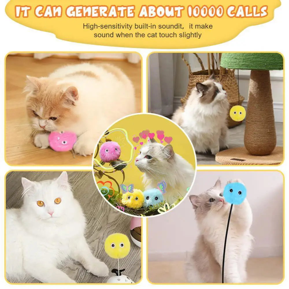 Bola giratoria de gravedad para gato, juguete interactivo con sonido táctil inteligente, chirriante, llamada simulada, accesorios para mascotas, 1