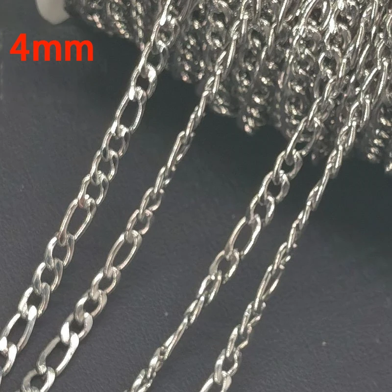1 meter Stainless Steel Chain 304 Titanium Steel Men\'s Chain Diy Bracelet Necklace Jewelry Accessories Handmade Chain Supplies