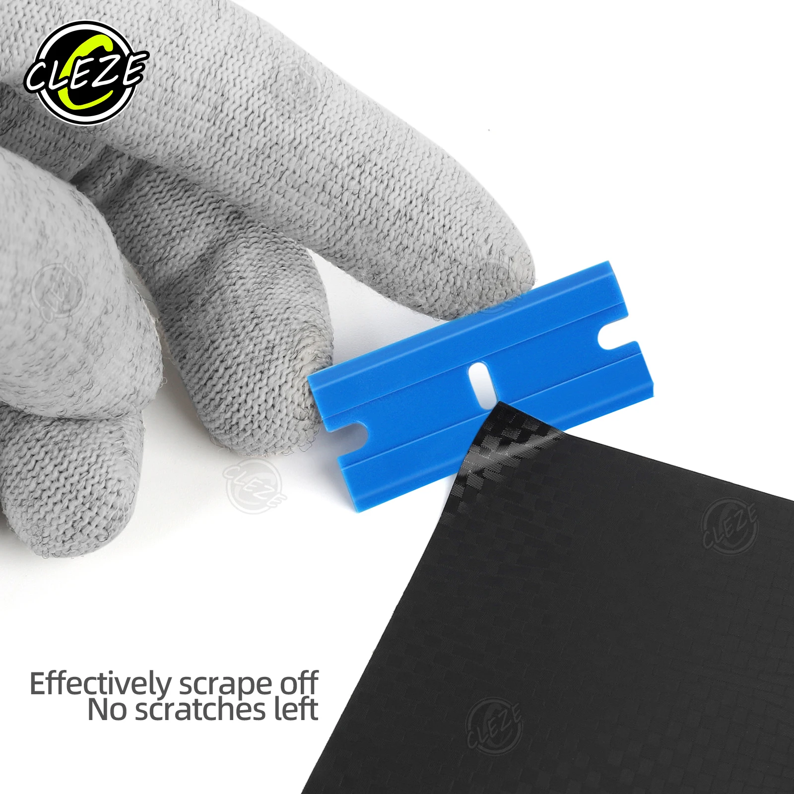 CLEZE Car Wrap Sticker Label Clean Razor Single Edge Precision Plastic Razor Blade Window Glass Scraper Cutting Tool