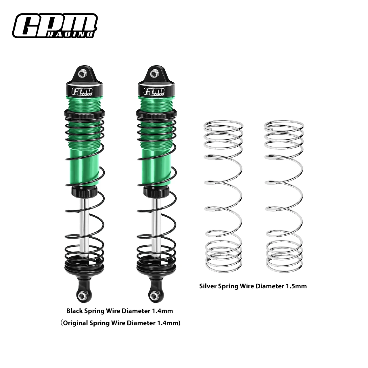 GPM Alloy Progressive Spring Front Shock 132mm For ARRMA 1/8 Mojave 4S ARA330793