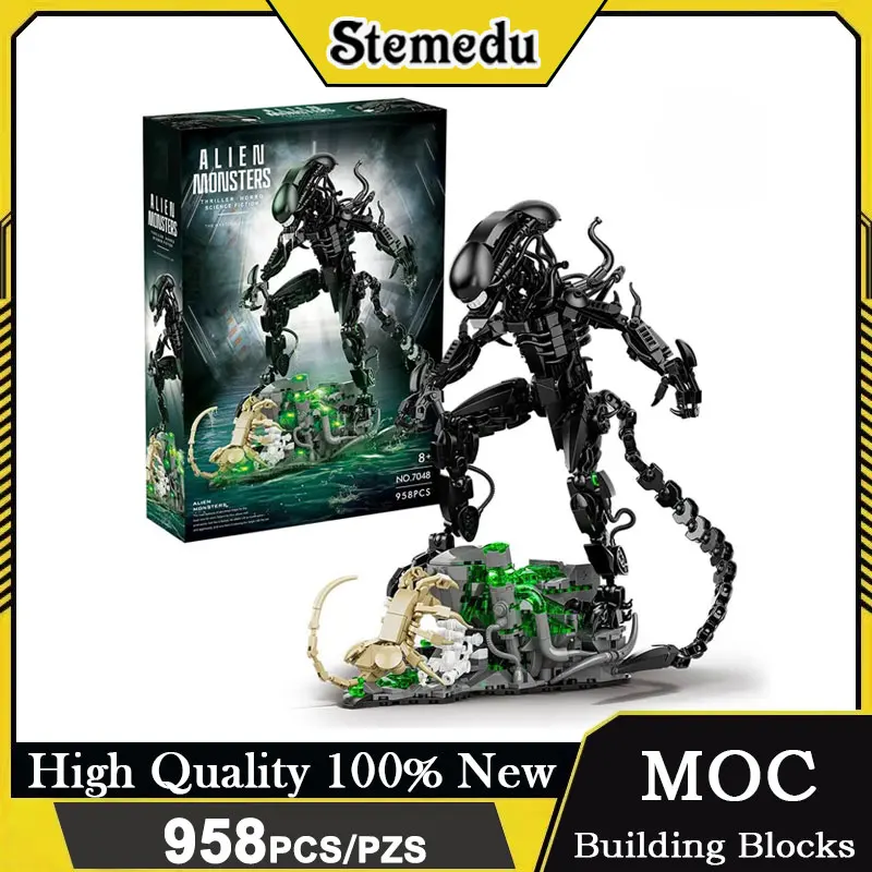 

958PCS Creative MOC Alien Monster Figures DIY Assembly Model Kit Building Blocks Bricks Set Toy for Children Adult Hobbyist Gift