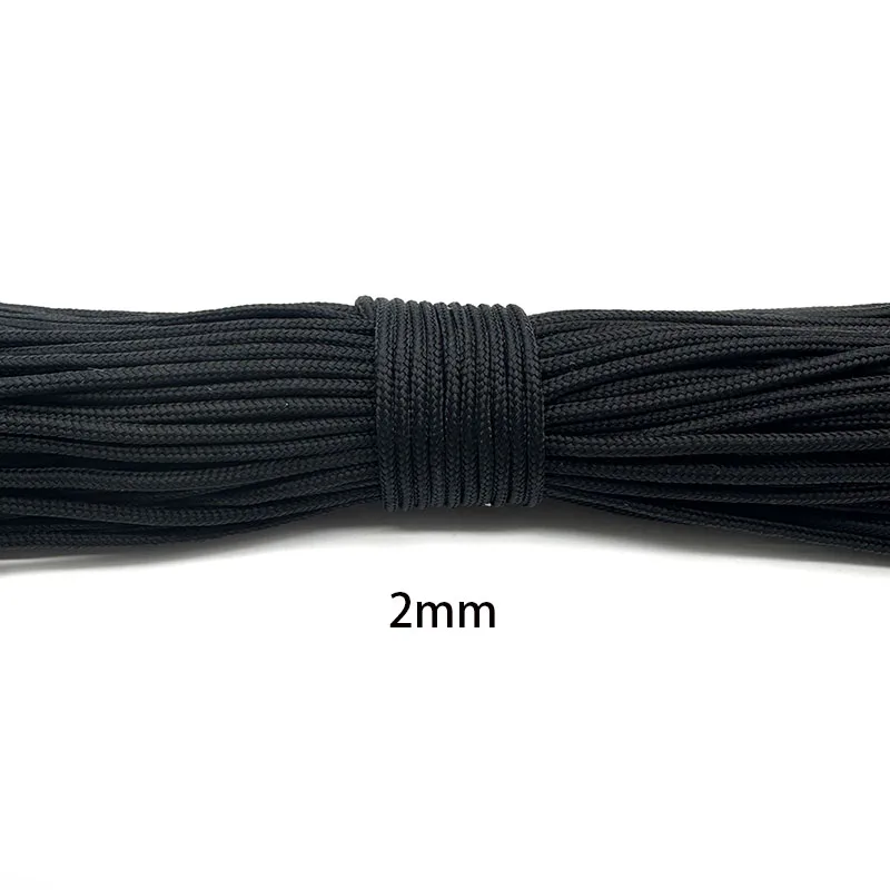 Paracord 1mm/2mm/3mm/4mm/5mm Diameter Parachute Rope Climbing Camping Survival Gear Parachute Rope Bracelet DIY Jewelry Findings image 4