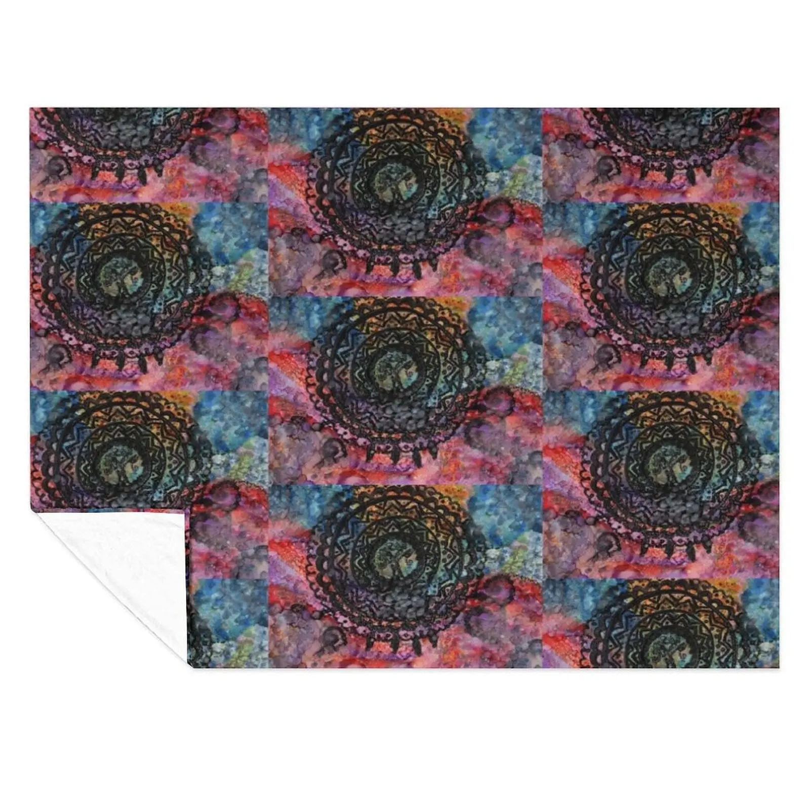 

Bohemian Mandala Throw Blanket Loose for winter Designers Blankets