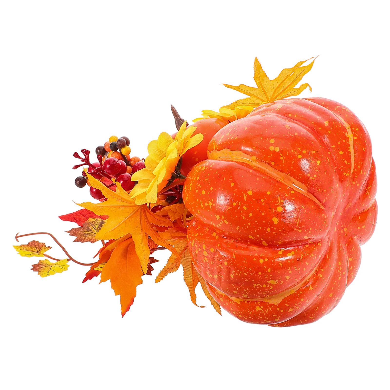 

Faux Pumpkins Sunflowers Maple Leaves Decorative Accessories for RV Large Plastic Halloween Thanksgiving Tabletop Centerpieces