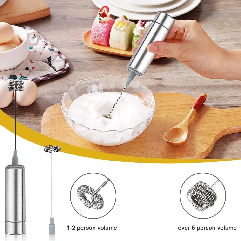 Host  Electric Milk Frother Foam Maker Egg Whisk Mixer Handheld Rechargeable Tool+Sleeve+Single/3 Layer Whip Head+Egg Mixer Head