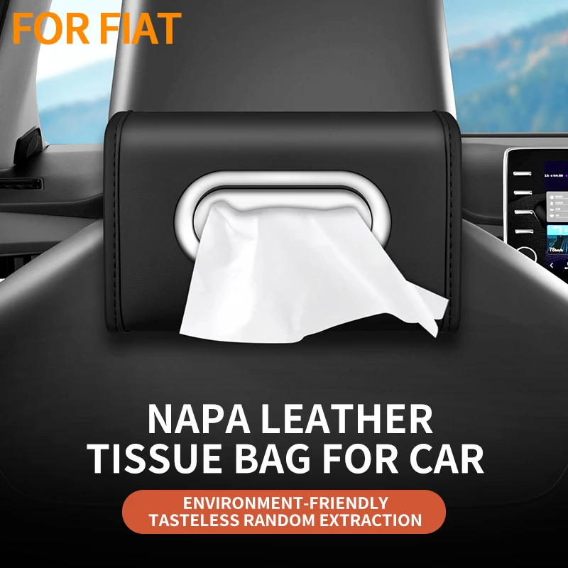 For Fiat punto abarth 500 stilo ducato palio bravo doblo Car Tissue Box Suspension Type Bag Car Interior Modified Accessories